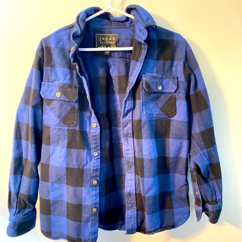 Jachs New York Heavy Flannel Blue/Black Shacket GUC Men’s Medium